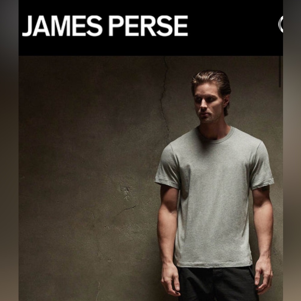 Gray cotton James Perse Crew Neck Tshirt